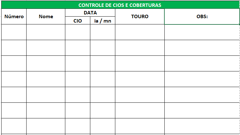 cios e coberturas excel